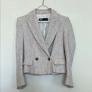 Zara Pink Blazer with Structured Shoulders